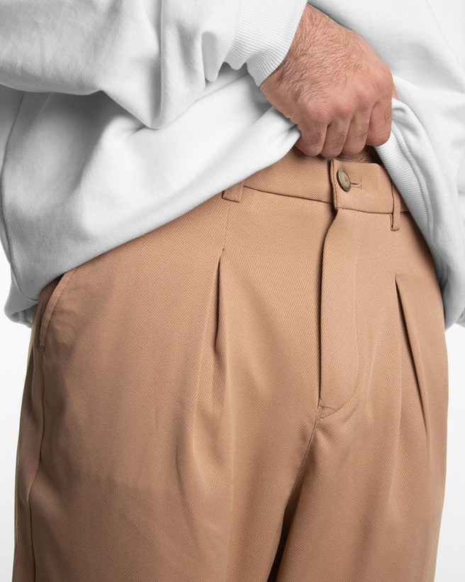 شلوار بگ پارچه مازراتی کمر کش